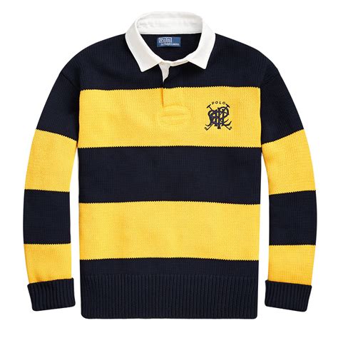 Striped Cotton Rugby Polo 